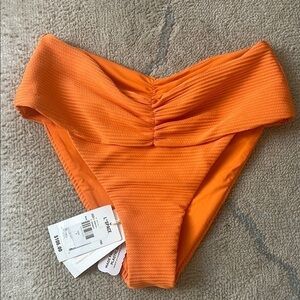 Anthropologie L*Space Orange High-Waisted Bikini Bottom. NWT